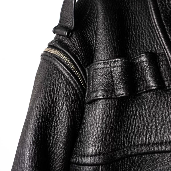 Spit-Produktbilder_Leatherjacket_Detail-2. OPEN BACK CARGO LEATHER JACKET